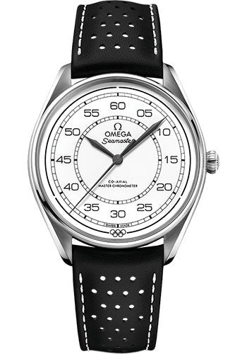 Omega Specialities Olympic Official Timekeeper Limited Edition Set - 39.5 mm Steel Case - White Dial - Black Micro-Perforated Leather Strap Limited Edition of 100 - 522.32.40.20.04.003