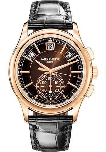 Patek Philippe Complications Flyback Chronograph Annual Calendar - Rose Gold - Brown Sunburst Dial - 5905R-001