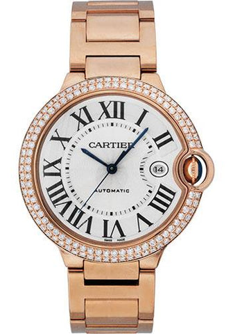 Cartier Ballon Bleu de Cartier Watch - Large Pink Gold Case - Diamond Bezel - WE9008Z3