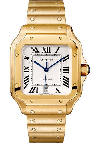 Cartier Santos Yellow Gold - White Roman Dial - Second Bracelet - WGSA0029